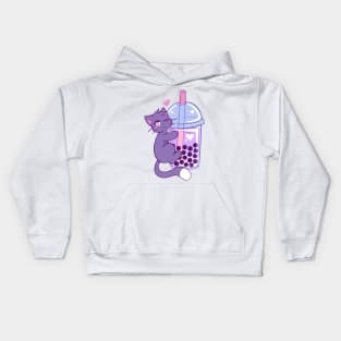 Taro Tea Kitty Kids Hoodie